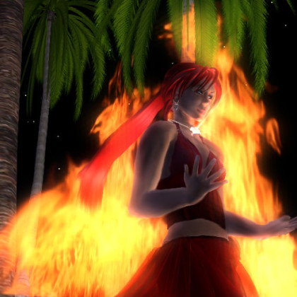 Ženski sims pred ognjem