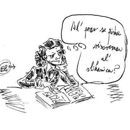 Presheren tuhta, al' prav se pishe risoroman al' slikanica?
