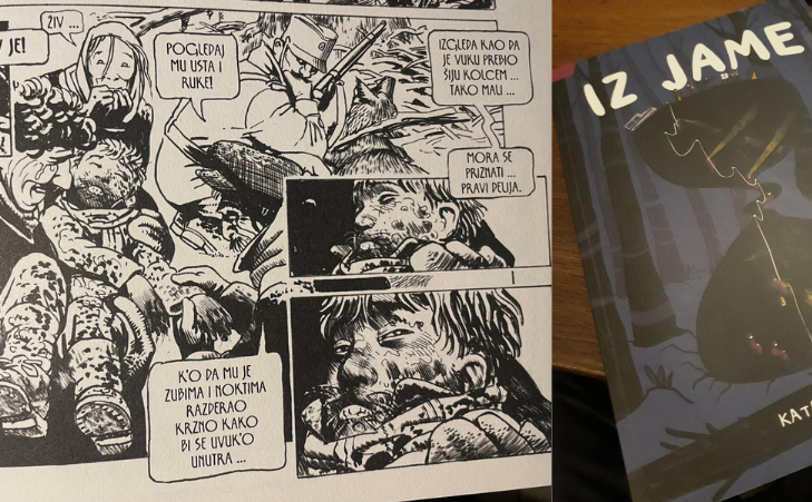 Kvadratek iz 'Texas Kid, moj brat' in fotka naslovnice 'Iz jame'