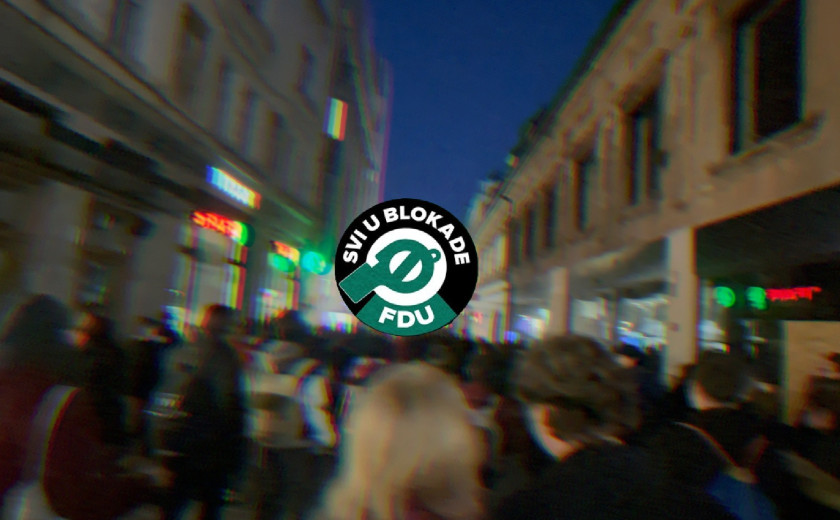 Foto s protesta: študent AGRFT, obdelava NV