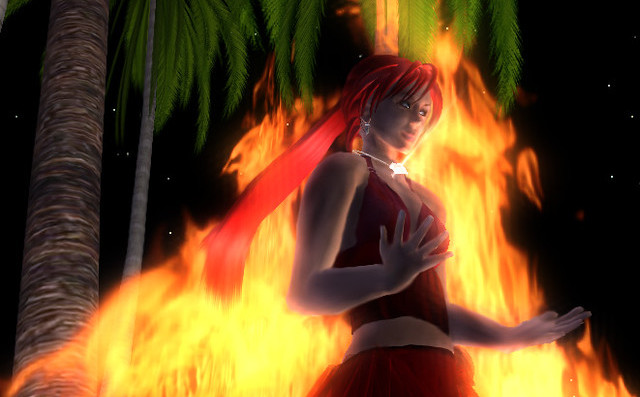 Ženski sims pred ognjem