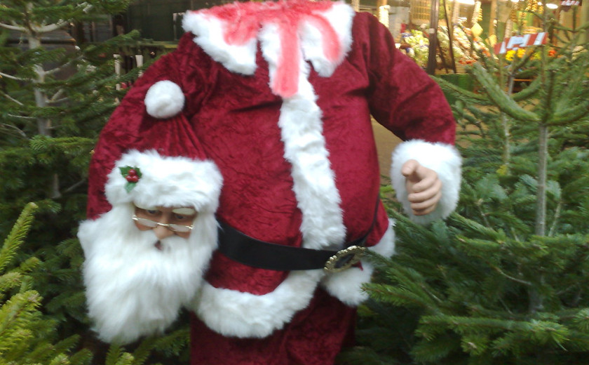 Božiček z glavo v roki, navadn a ne