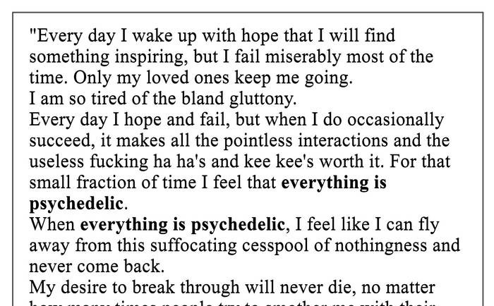 Everything Is Psychedelic: The Beautiful Malaise